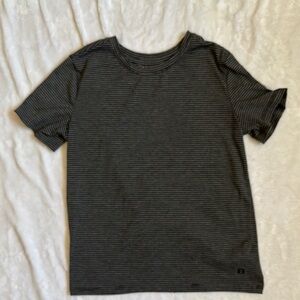 Layer 8 Charcoal Striped Kids Short Sleeve Tee